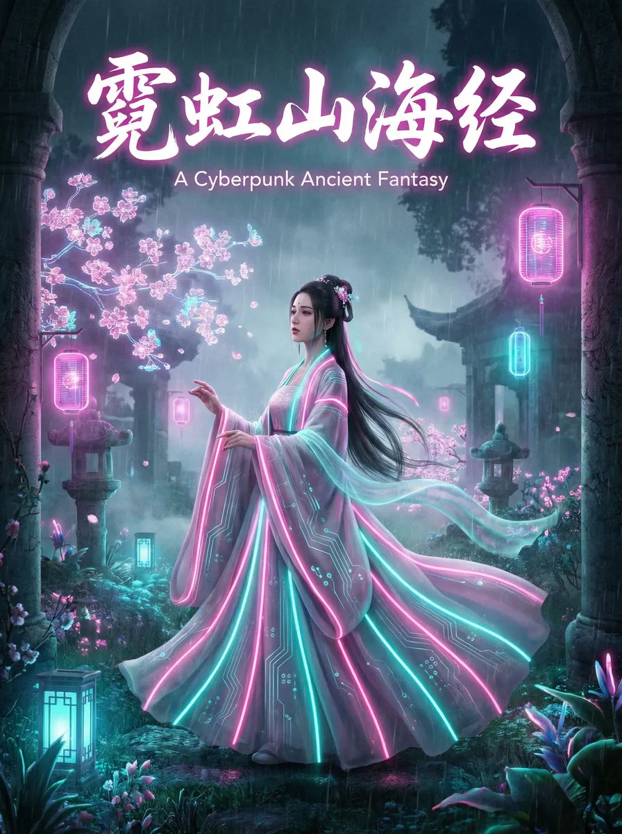 B为什么越来越小好 古风奇缘短剧 - 霓虹山海经海报